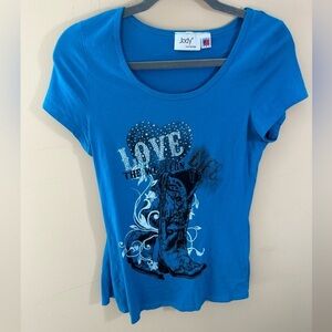 Y2K 90s Jody California embellished western novelty t shirt